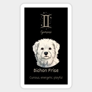 Gemini: Bichon Frise- Zodiac Tarot Card Sticker